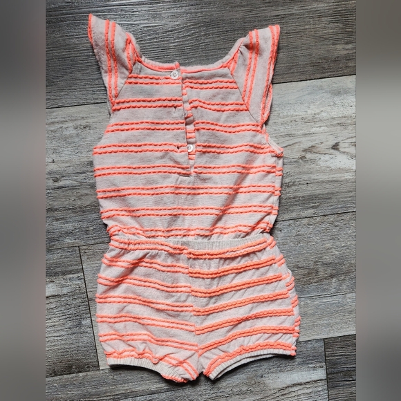 US Polo Assn. Toddler Girls Stripe Short Romper - Picture 5 of 5